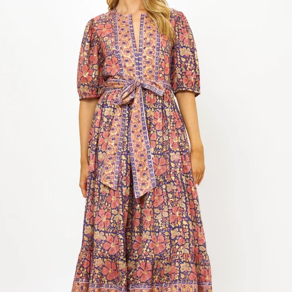 Oliphant Puff Sleeve Maxi Dress, NWT, Size Small